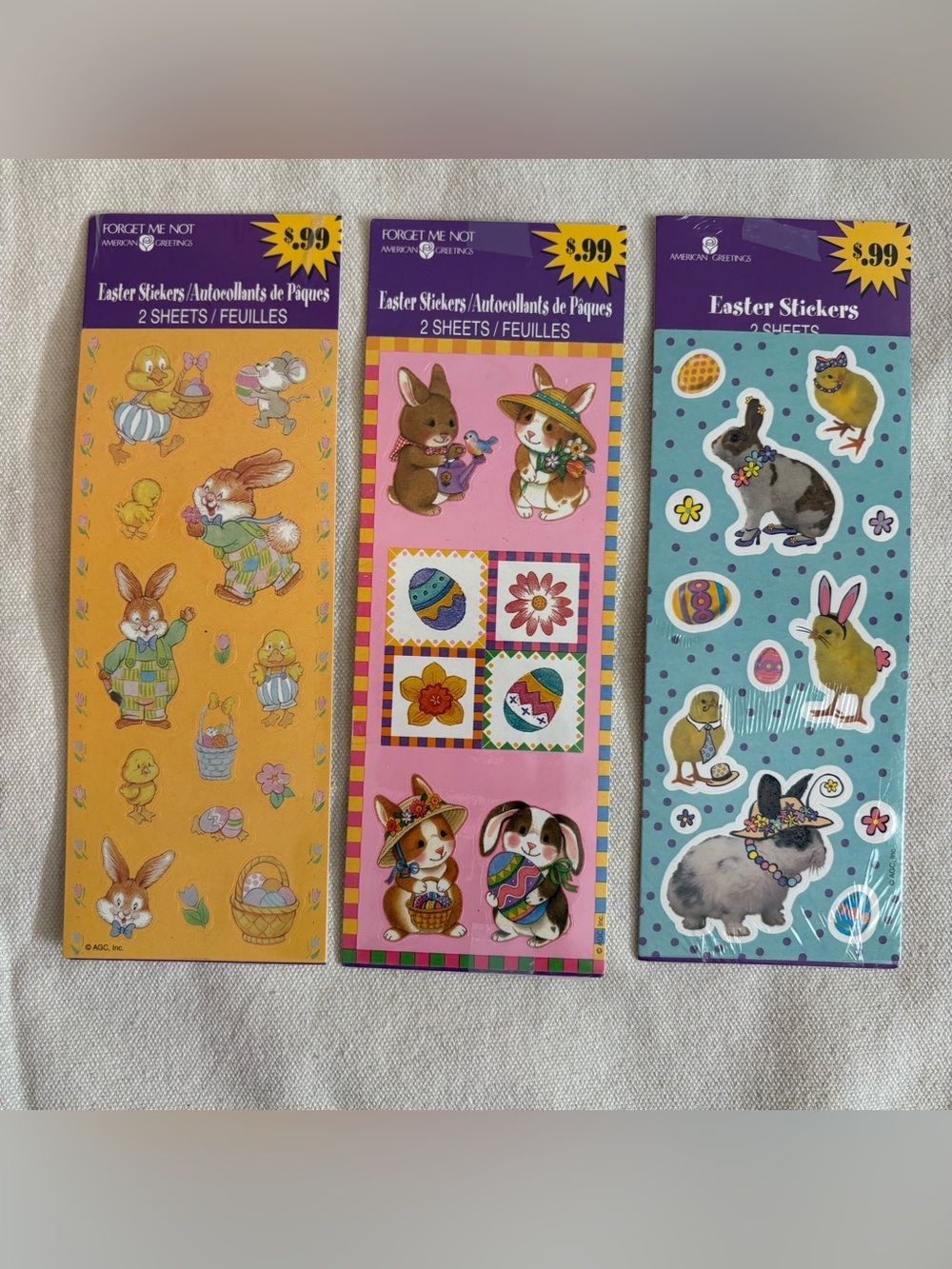 American Greetings Easter Stickers Set of 3